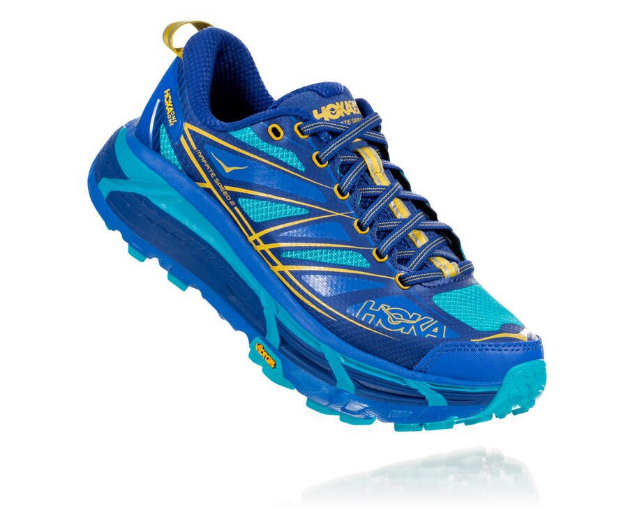 Hoka One One Mafate Speed 2 - Women Trail Shoes - Blue,Australia BMD-182679